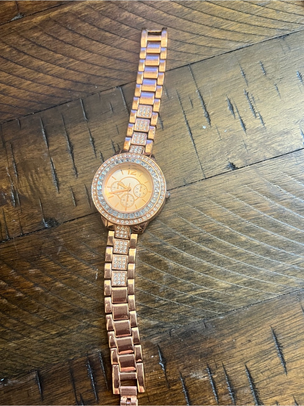 Icing Rose Gold Crystal-Trim Women's Bracelet Watch